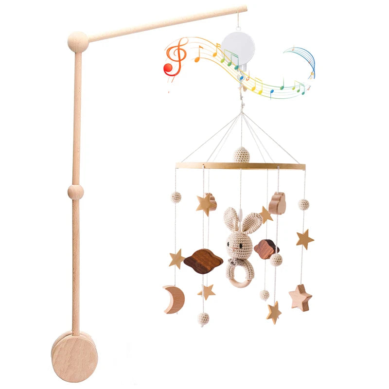 Support & Mobile de Lit Musicale - Lapin