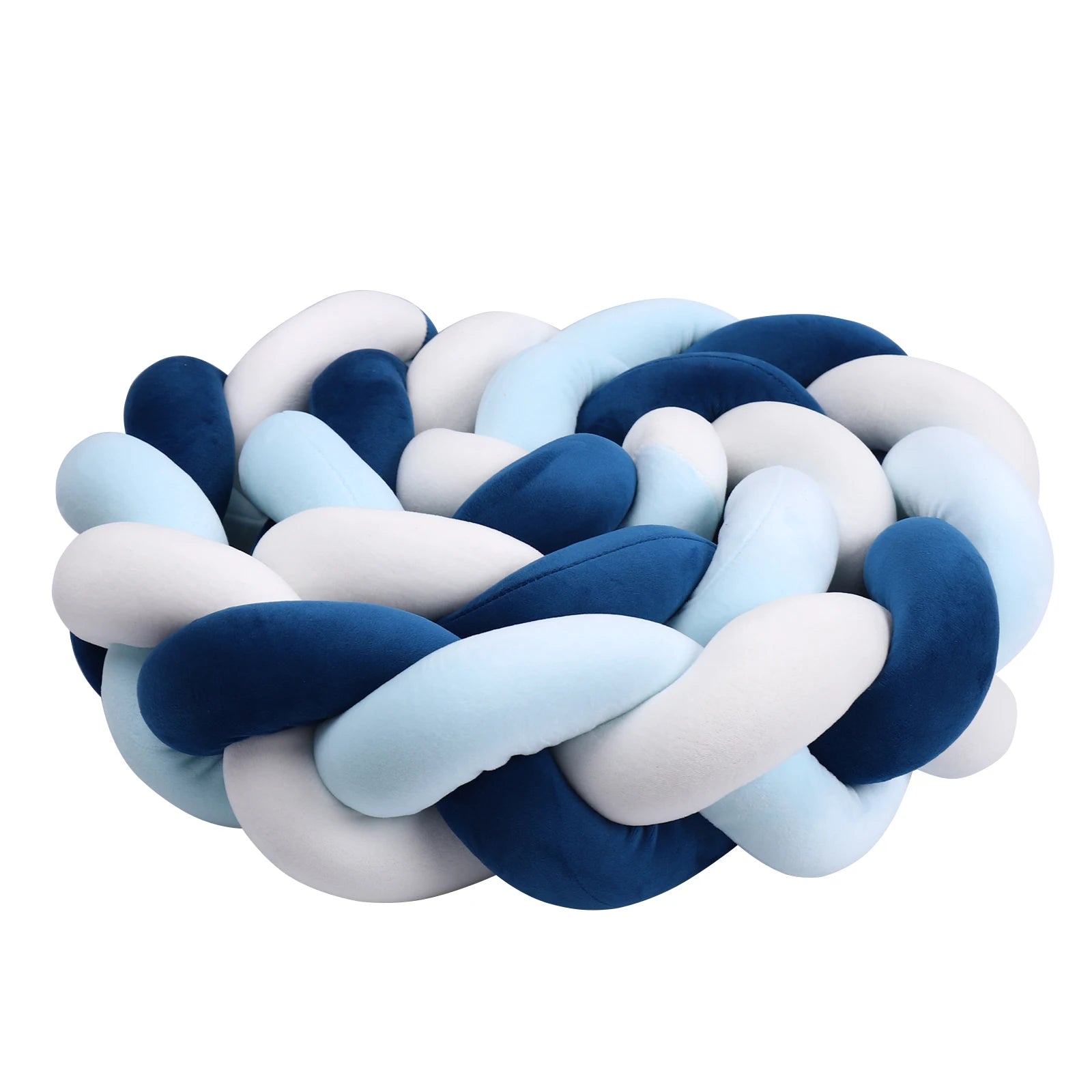 Tour de lit Tressé - Blanc & Bleu