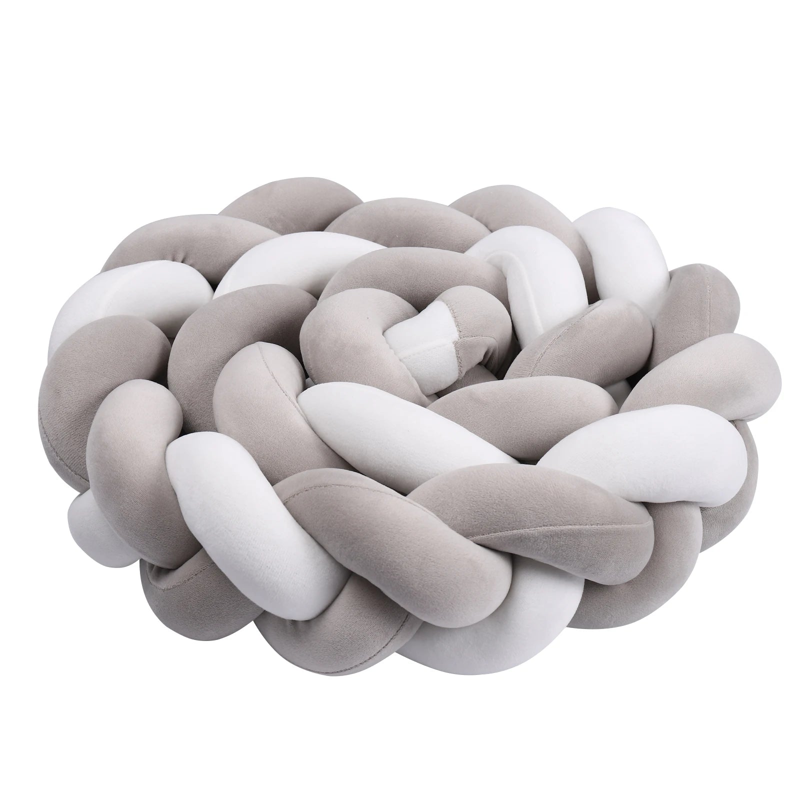 Tour de lit Tressé - Grise & Blanc