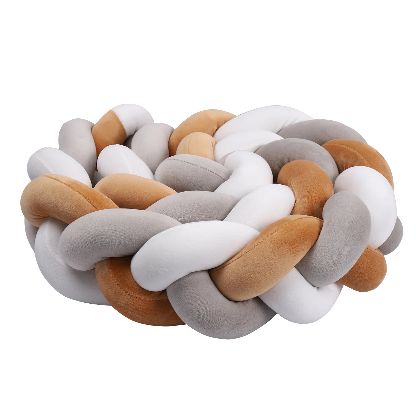 Tour de lit Tressé Blanc & Gris